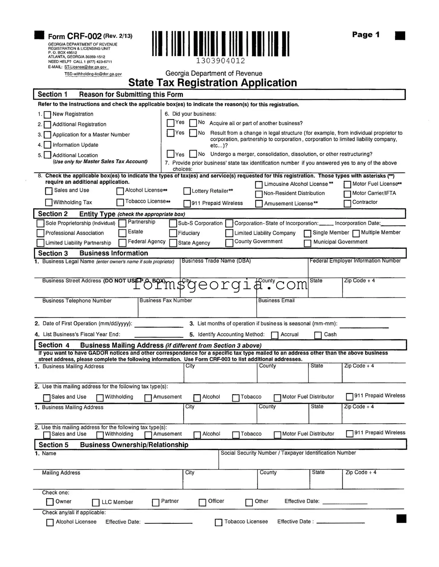 Fill a Valid Georgia State Tax Instruction Template