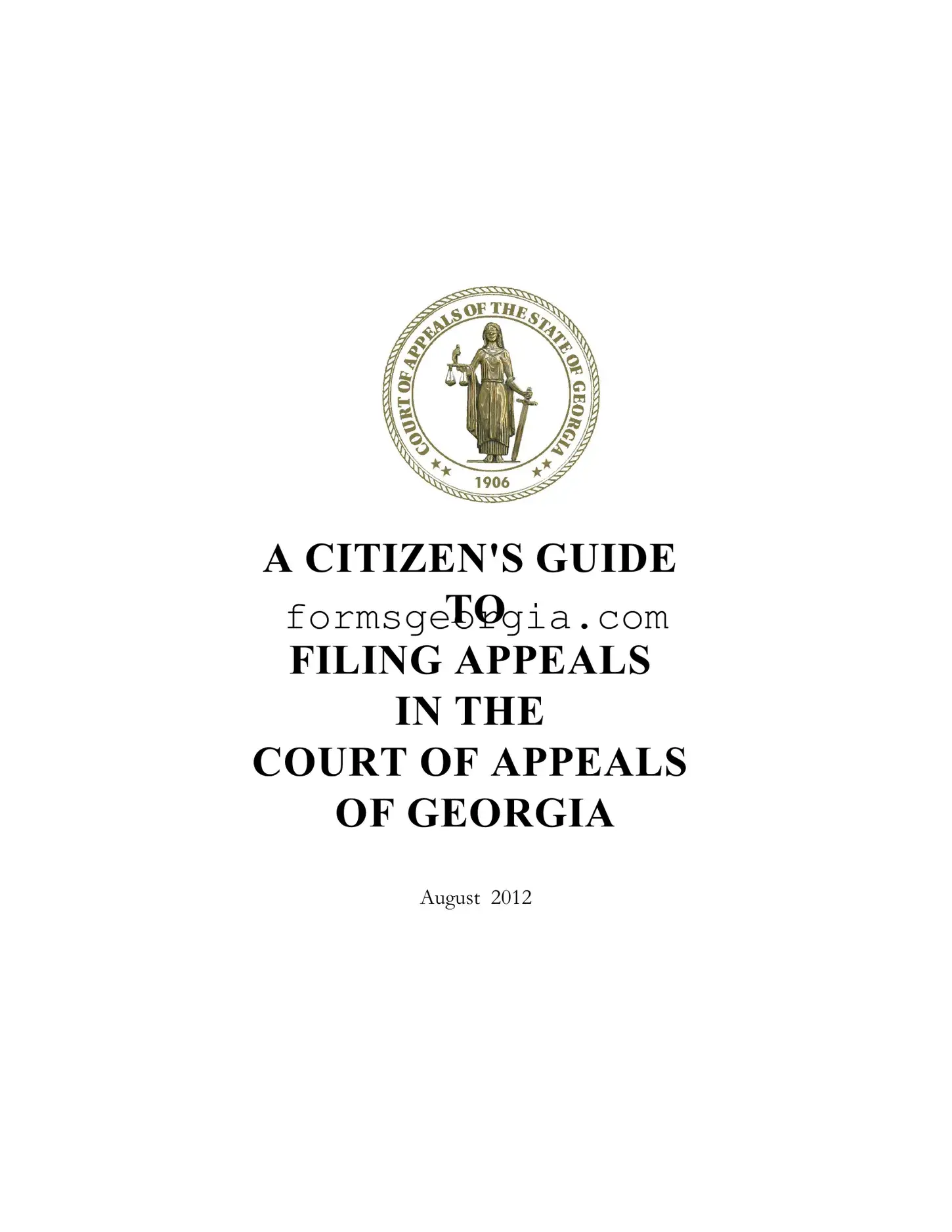 Fill a Valid Notice Appeal Georgia Template