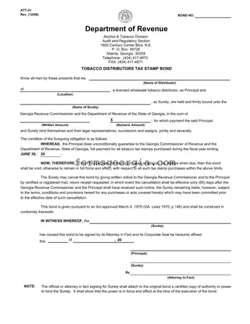 Fill a Valid Georgia Att 21 Template
