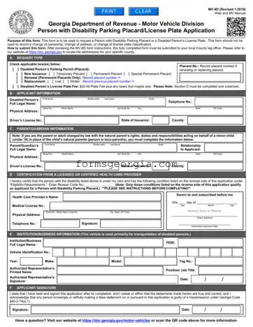 Fill a Valid Georgia Mv 9D Template