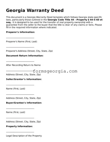Attorney-Approved Georgia Deed Template